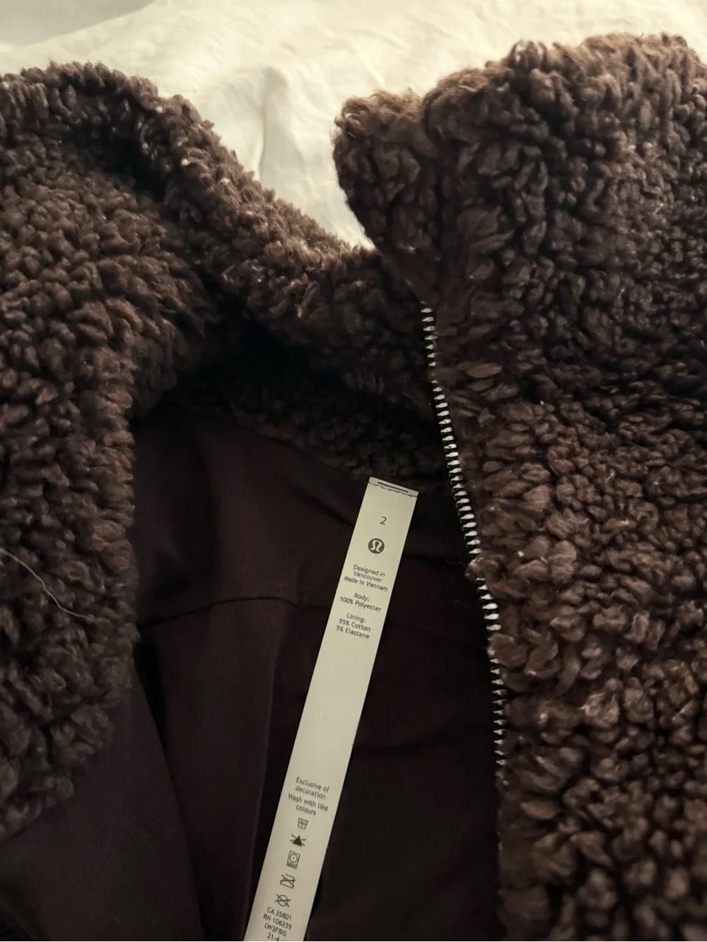 lululemon athletica Cozy Teddy Jacket in Dark Brown